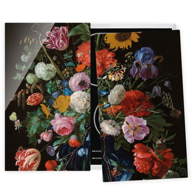 Herdabdeckplatten Blumen Jan Davidsz de Heem - Glasvase mit Blumen