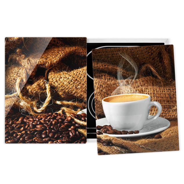Herdabdeckplatten Backen & Kaffee Kaffee am Morgen