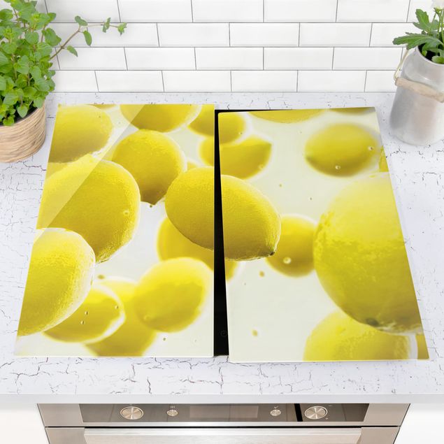 Herdabdeckplatten Gemüse & Obst Zitronen im Wasser