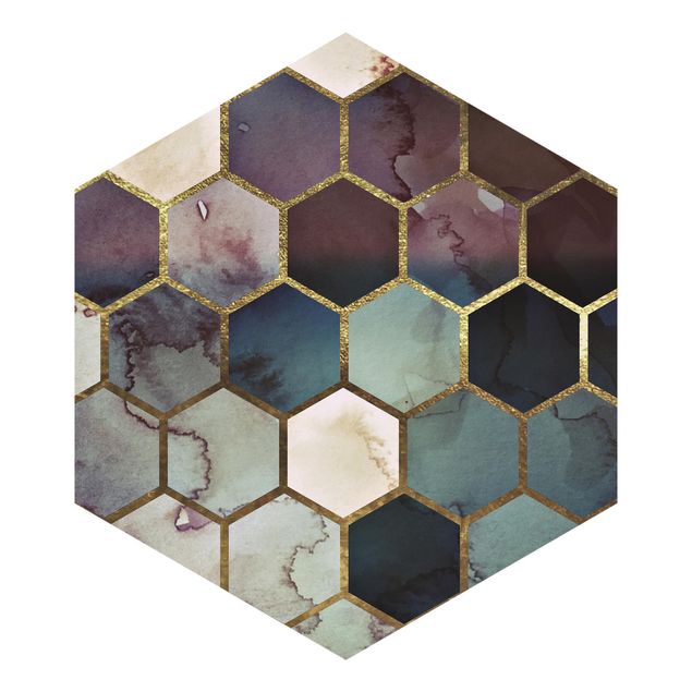 Monika Strigel Hexagonträume Aquarell Muster