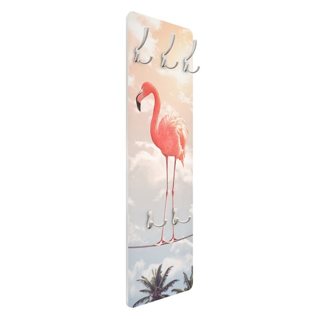 Garderobe mit Motiv Himmel mit Flamingo