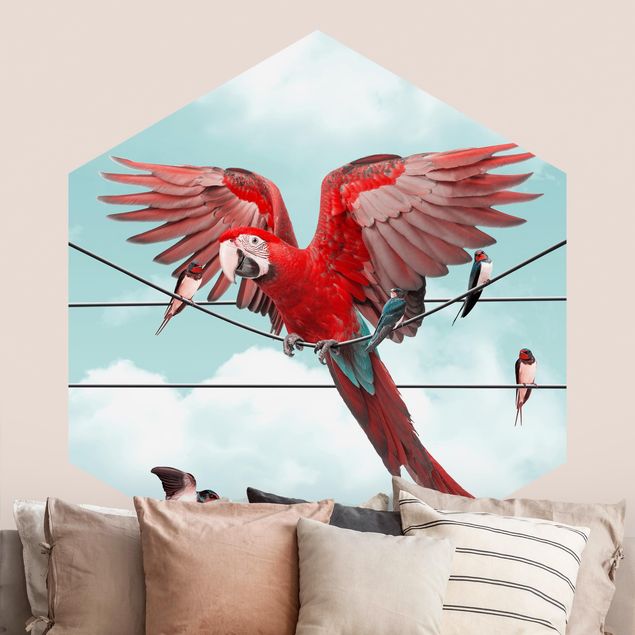 Design Tapeten Himmel mit Vögeln