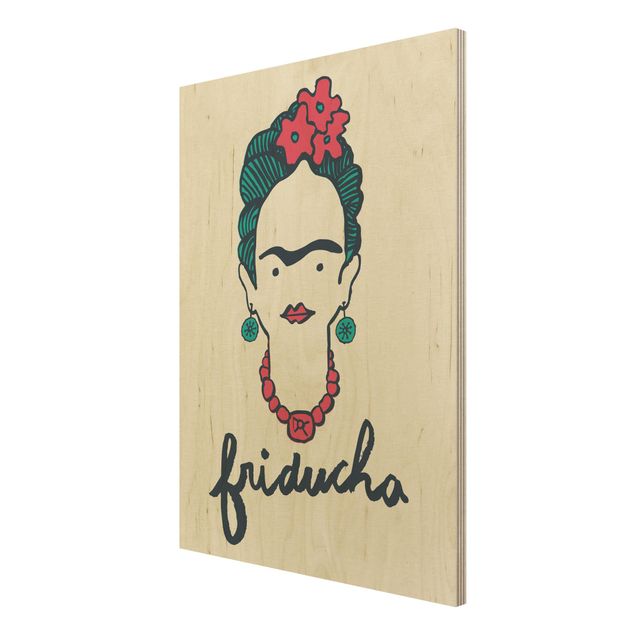 Holzbilder Frida Kahlo - Friducha