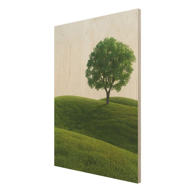 Wandbild Holz Grüne Ruhe