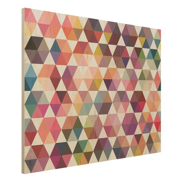 Holzbilder Muster Hexagon Facetten