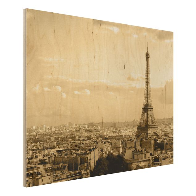 Holzbilder Syklines I Love Paris