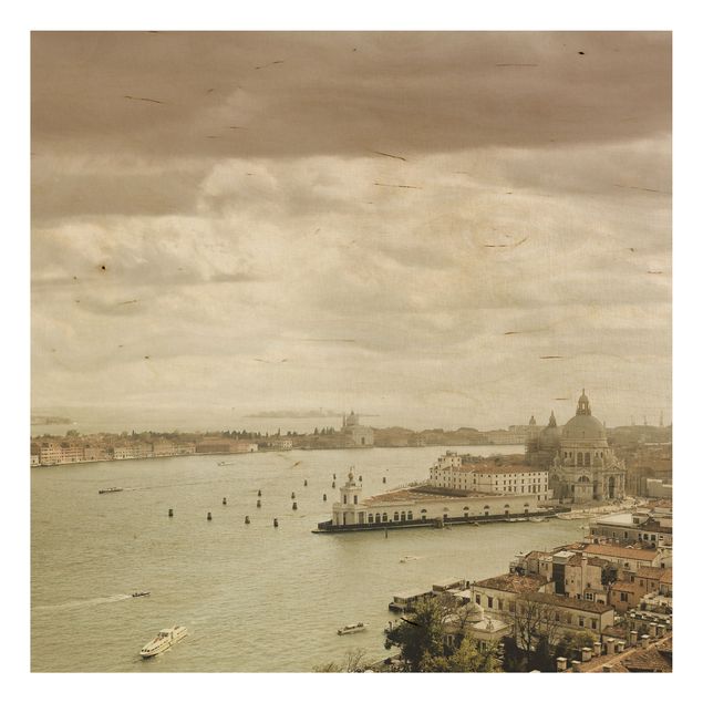Holzbilder Vintage Lagune von Venedig