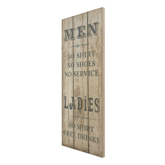 Bilder auf Holz No.RS181 Men and Ladies