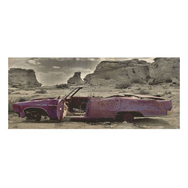 Holzbilder Syklines Pink Cadillac