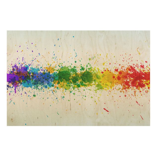 Holzbilder Rainbow Splatter