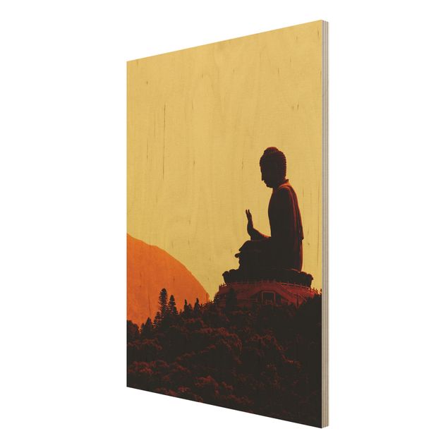 Bilder auf Holz Resting Buddha