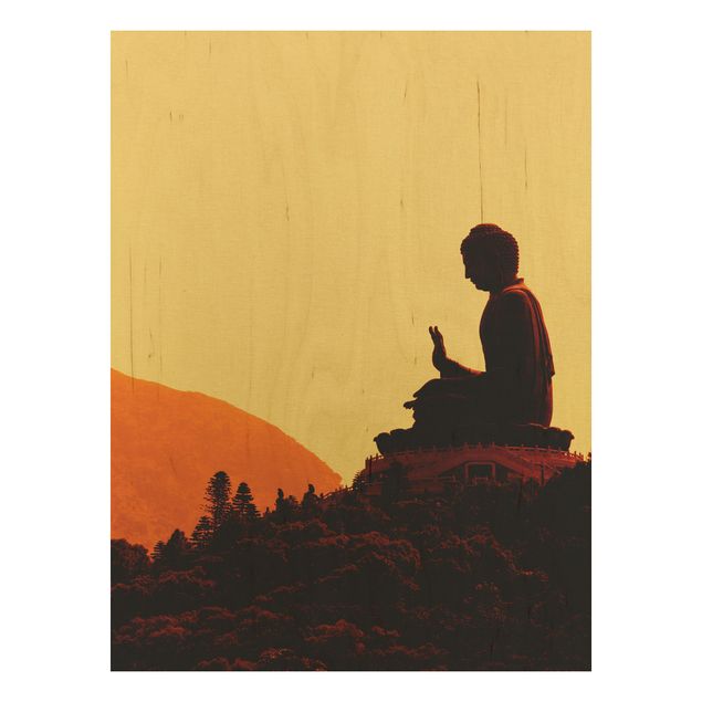 Holzbilder Syklines Resting Buddha