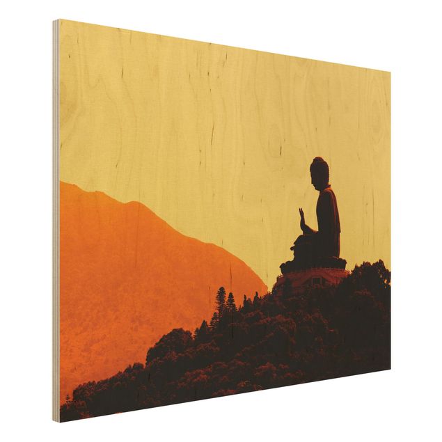 Holzbilder Natur Resting Buddha