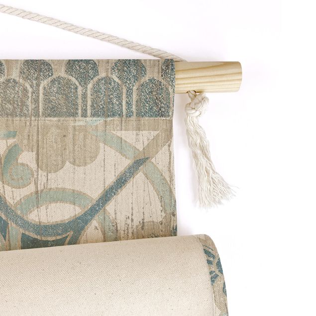 Orient Wandteppich Holzpaneel Persisch Vintage I