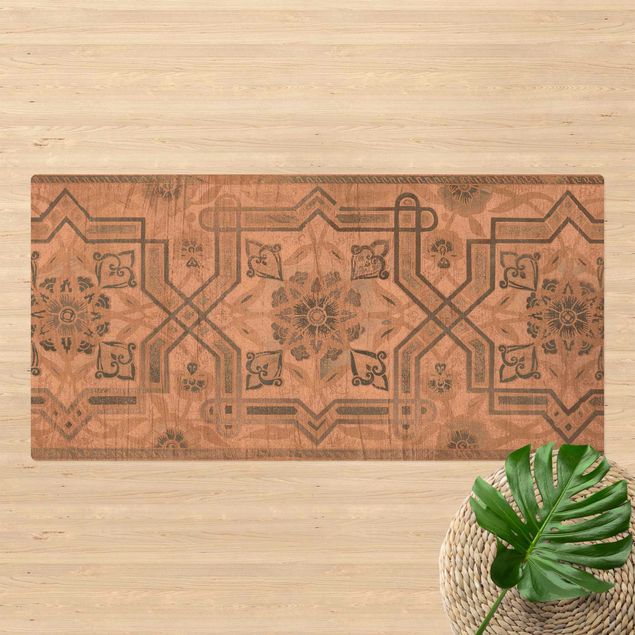 Teppich Läufer Holzpaneel Persisch Vintage III