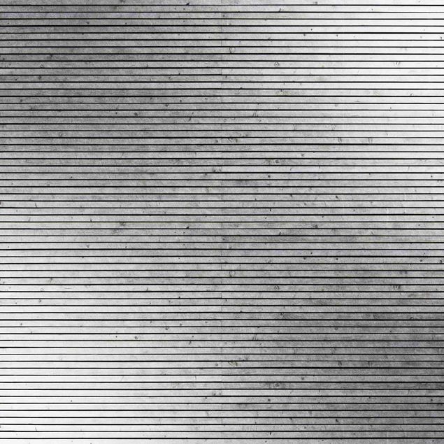 Metallic Tapete  - Holzwand mit schmalen Leisten schwarz weiß