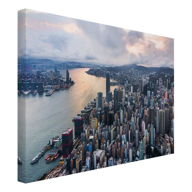 Leinwandbilder kaufen Hongkong bei Sonnenaufgang