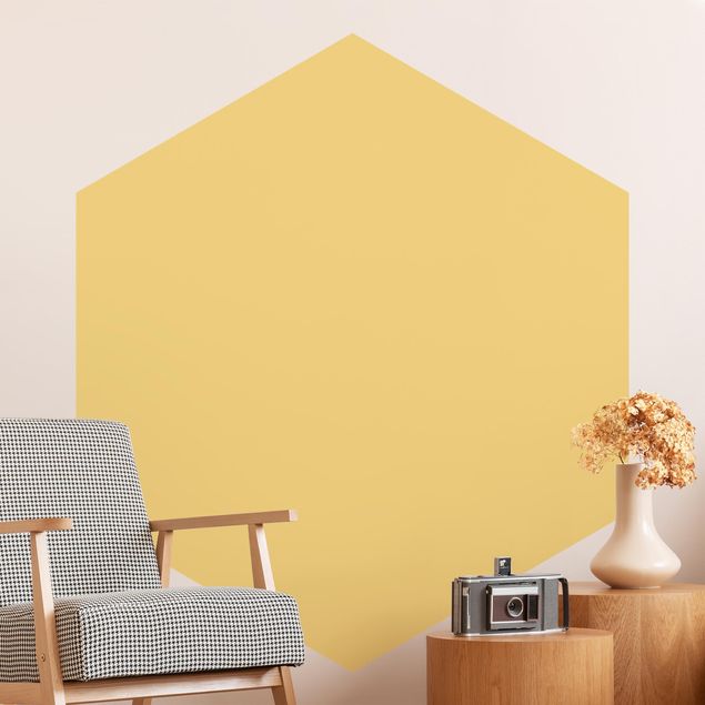 Hexagon Mustertapete selbstklebend - Honig