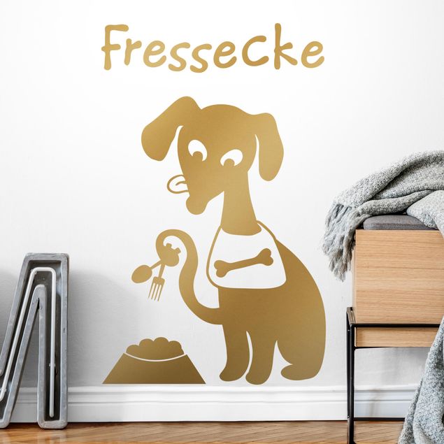 Wandtattoo - Hunde-Fressecke