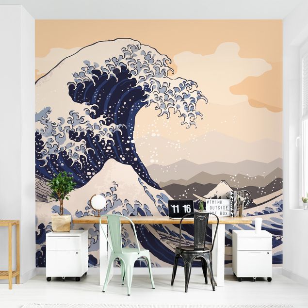 Moderne Tapeten Illustration - Die große Welle von Kanagawa