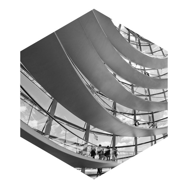 Hexagon Mustertapete selbstklebend - Im Berliner Reichstag II
