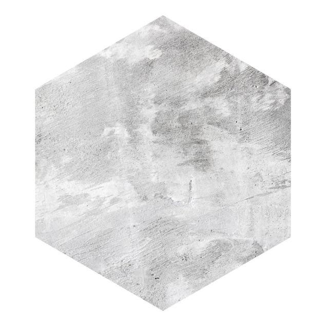 Hexagon Fototapete selbstklebend - Industrie-look Betonoptik