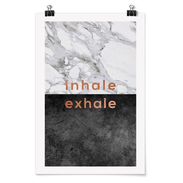 schöne Bilder Inhale Exhale Kupfer und Marmor