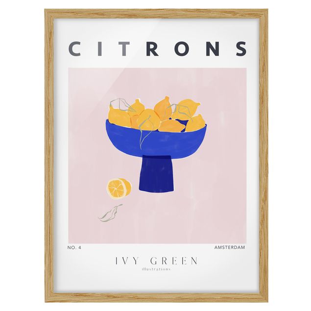 Bild mit Rahmen - Ivy Green Illustrations - Citrons