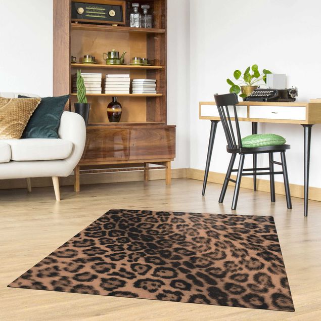 Moderner Teppich Jaguar Skin Schwarz-Weiß