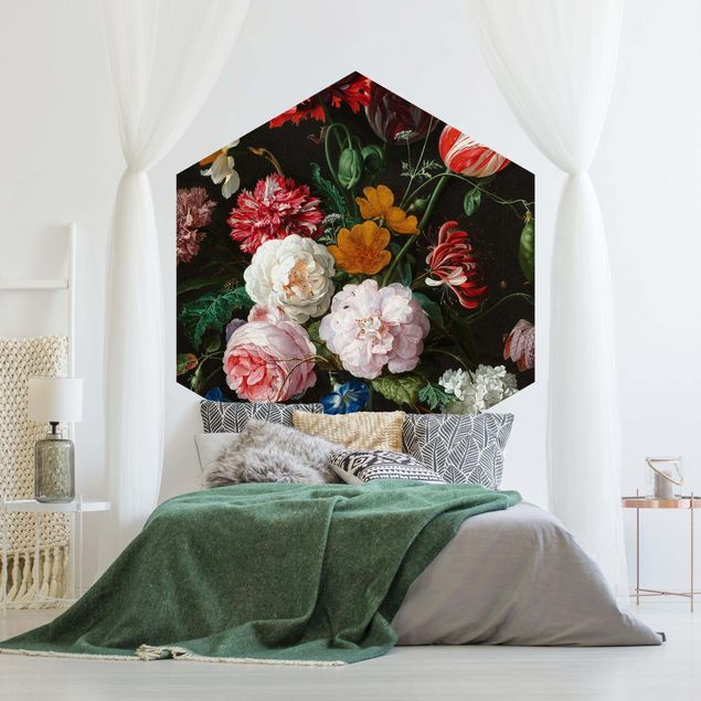 Design Tapeten Jan Davidsz de Heem - Stillleben mit Blumen in einer Glasvase