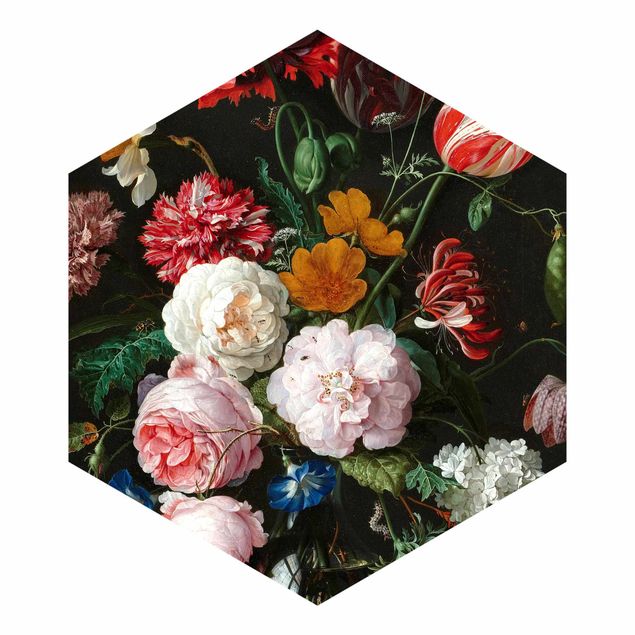 Tapeten Vlies Jan Davidsz de Heem - Stillleben mit Blumen in einer Glasvase
