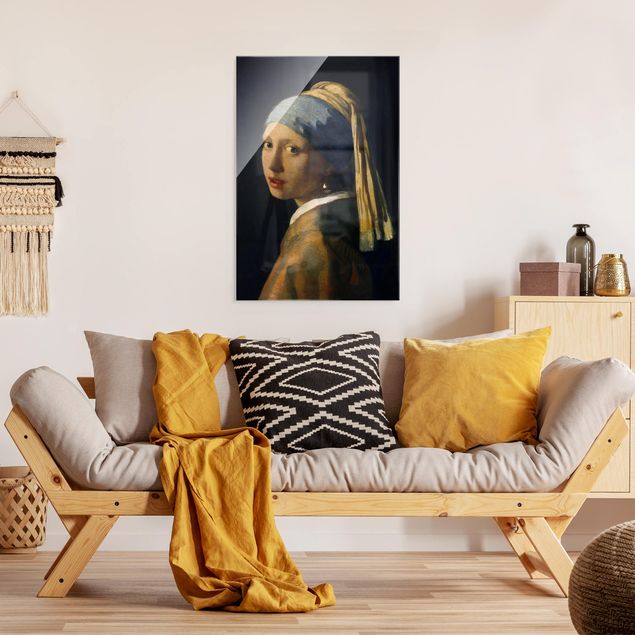 Glasbilder Jan Vermeer van Delft - Das Mädchen mit dem Perlenohrgehänge