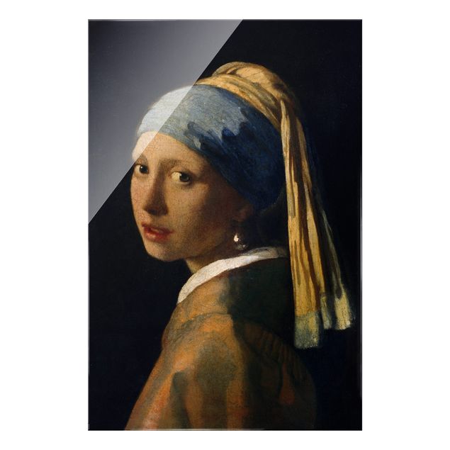 Glasbild - Jan Vermeer van Delft - Das Mädchen mit dem Perlenohrgehänge - Hochformat 3:2