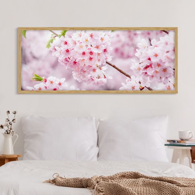 Moderne Bilder mit Rahmen Japanische Kirschblüten