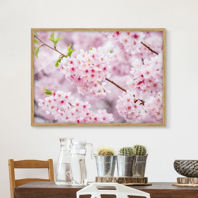 Moderne Bilder mit Rahmen Japanische Kirschblüten