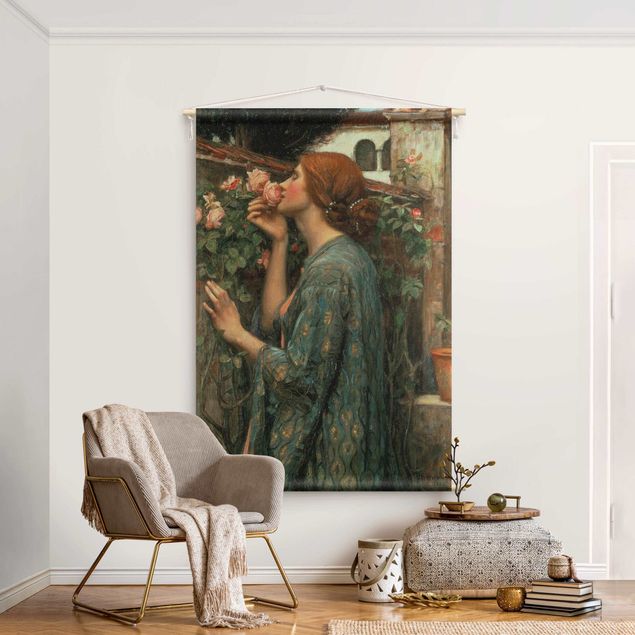 Wandbehang Tuch John William Waterhouse - Die Seele der Rose