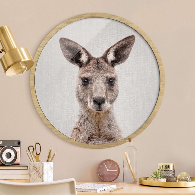 Moderne Bilder mit Rahmen Känguru Knut