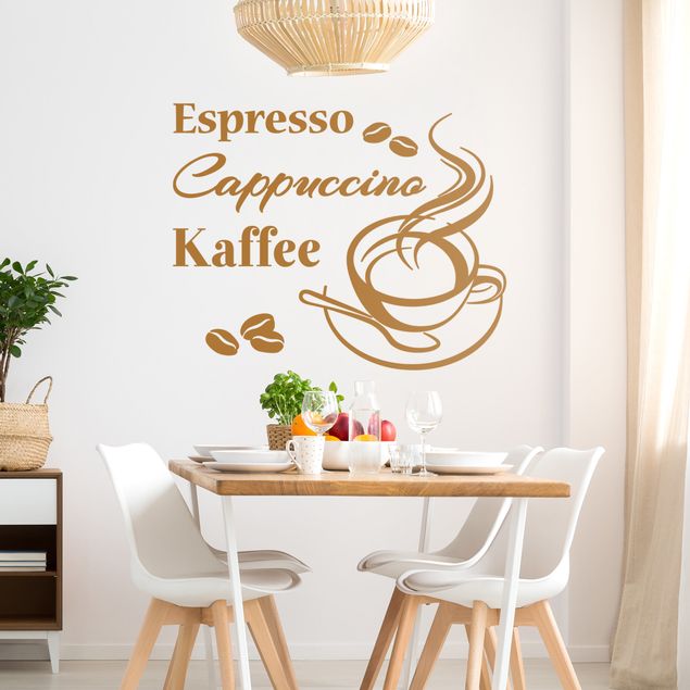 Wandtattoo Kaffee Kaffeepause - Espresso Cappucino Kaffee