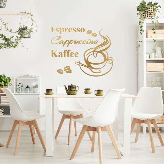 Wandtattoo Kaffeepause - Espresso Cappucino Kaffee
