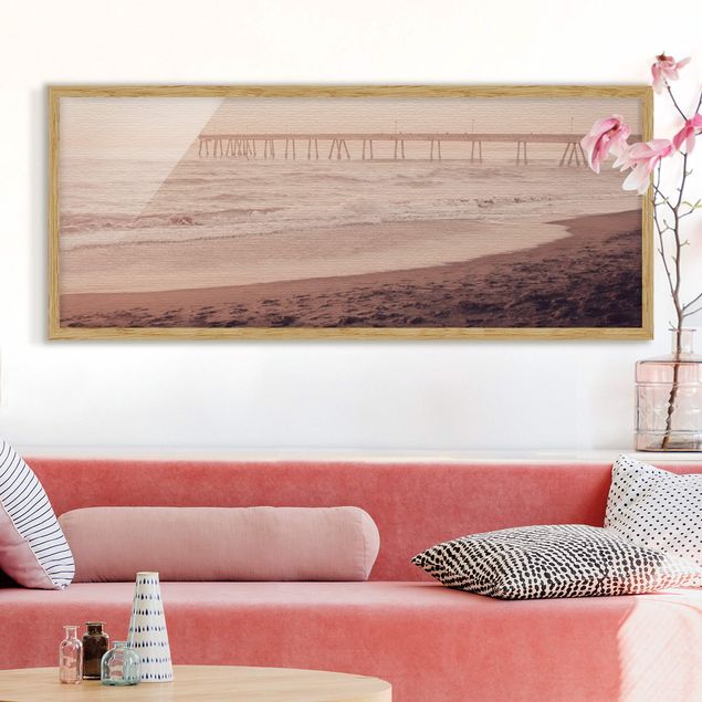 Moderne Bilder mit Rahmen Kalifornien Halbmond Küste