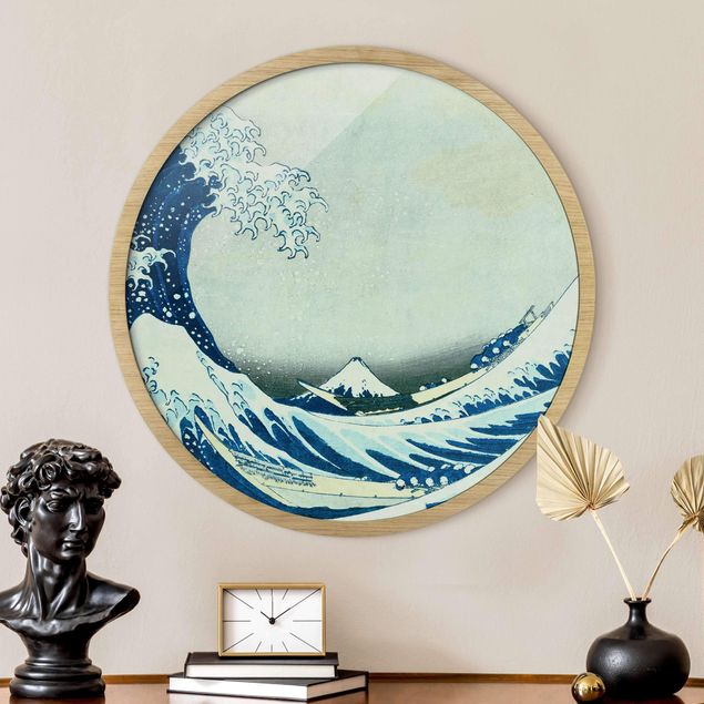 Kunstdrucke mit Rahmen Katsushika Hokusai - Die grosse Welle von Kanagawa