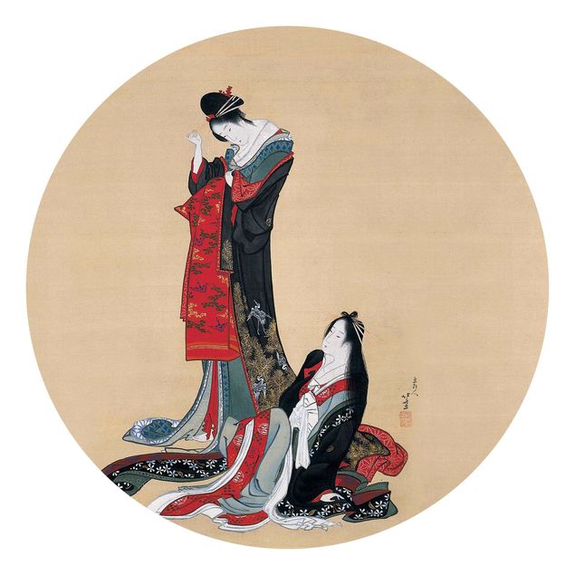 Tapeten kaufen Katsushika Hokusai - Zwei Kurtisanen