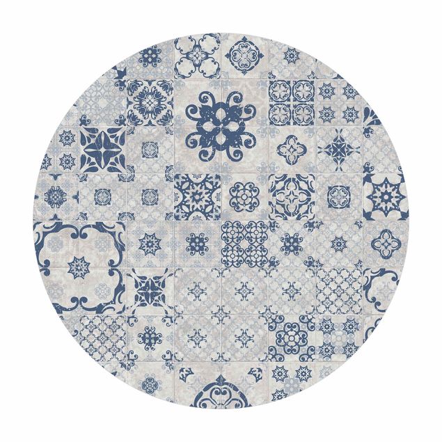 Vinyl-Matten Keramikfliesen Agadir blau