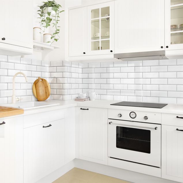 Küchenrückwand selbstklebend Keramikfliesen Weiß