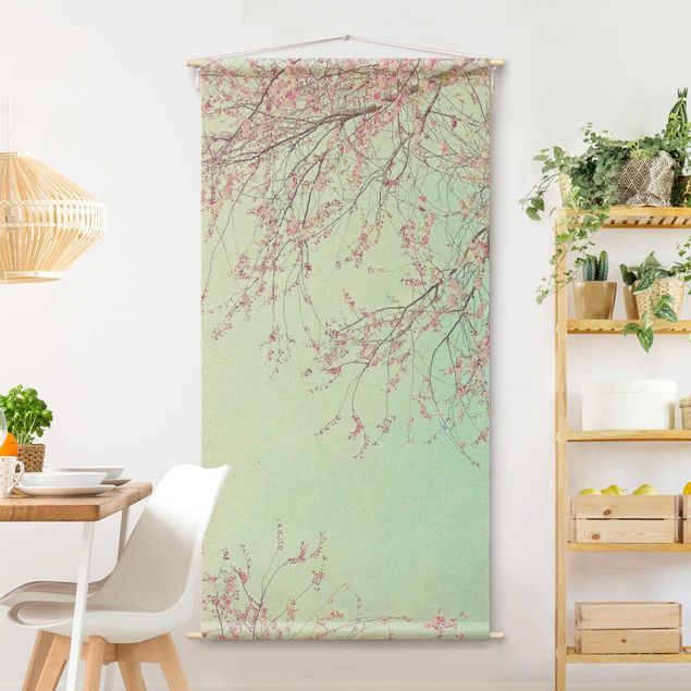 Wandbehang modern Kirschblütensehnsucht