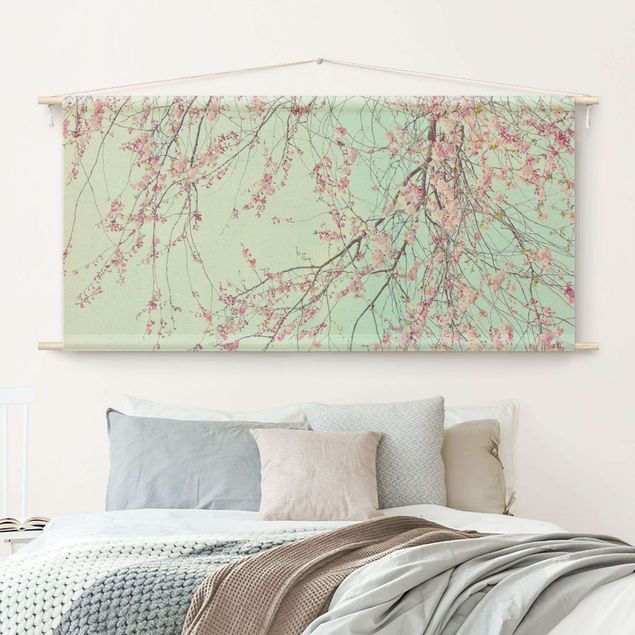 Moderne Wandteppiche Kirschblütensehnsucht