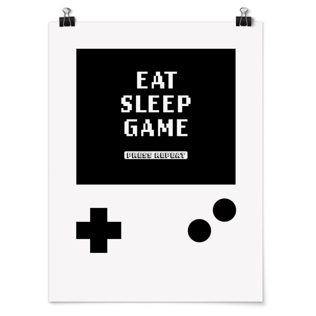 Bilder Klassik Konsole Eat Sleep Game Press Repeat