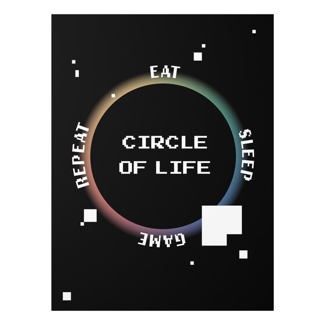 Glasbild - Klassik Videospiel Circle of Life - Hochformat