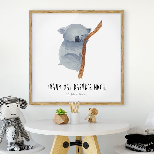 Moderne Bilder mit Rahmen Mr. & Mrs. Panda - Koala - Träum mal