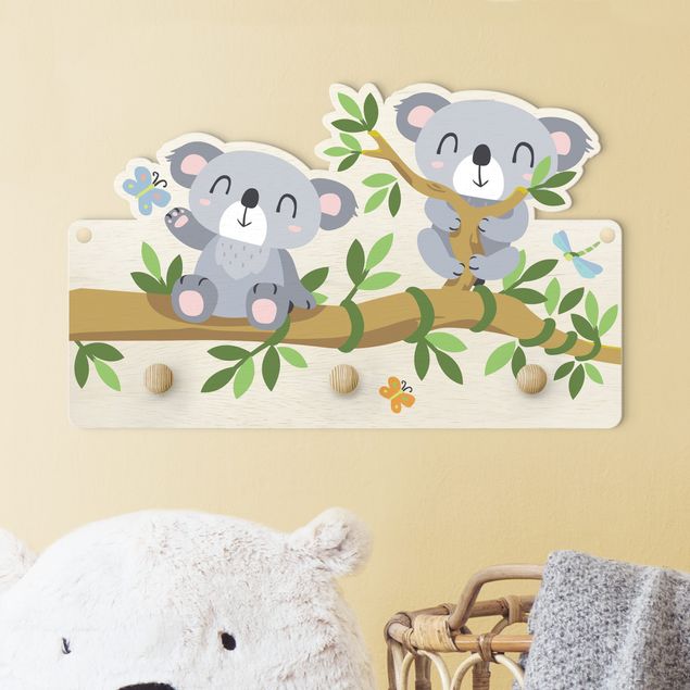 Kindergarderobe Holz - Koala Set